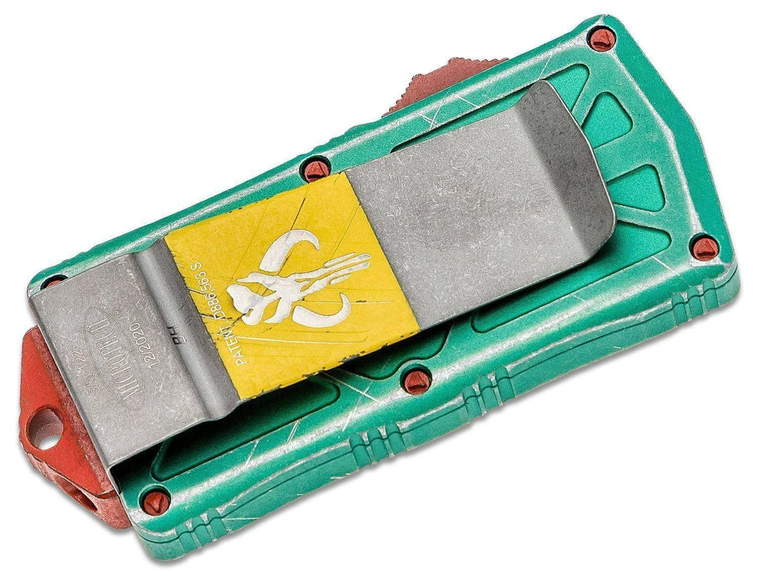 Microtech Exocet Bounty Hunter OTF AUTO Knife 1.98" Apocalyptic Tanto Blade, Green Apoc 5 Microtech Exocet Bounty Hunter OTF AUTO Knife 1.98" Apocalyptic Tanto Blade, Green Apoc