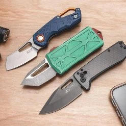 Microtech Exocet Bounty Hunter OTF AUTO Knife 1.98" Apocalyptic Tanto Blade, Green Apoc 13 Microtech Exocet Bounty Hunter OTF AUTO Knife 1.98
