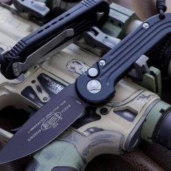 All Knife Brands Microtech LUDT Automatic Knife Black (3.4