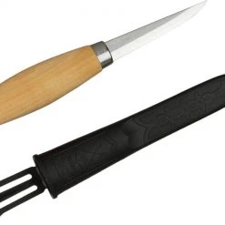MORAKNIV All Fixed Blades Mora M-106-1630 Wood Carving 106 Fixed 3.25" Laminated Steel Blade, Birch (Sweden)