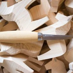 MORAKNIV All Fixed Blades Mora M-106-1630 Wood Carving 106 Fixed 3.25" Laminated Steel Blade, Birch (Sweden)