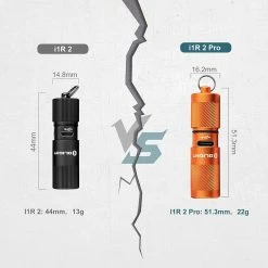 Olight I1R 2 Pro EOS Rechargeable Keychain Twist Flashlight (180 Lumens) Flashlights & Lighting 25 Olight I1R 2 Pro EOS Rechargeable Keychain Twist Flashlight (180 Lumens) Flashlights & Lighting