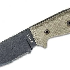 Ontario RAT-3 Survival Knife 3.75" Plain Blade, Micarta - 8665 Ontario Knives