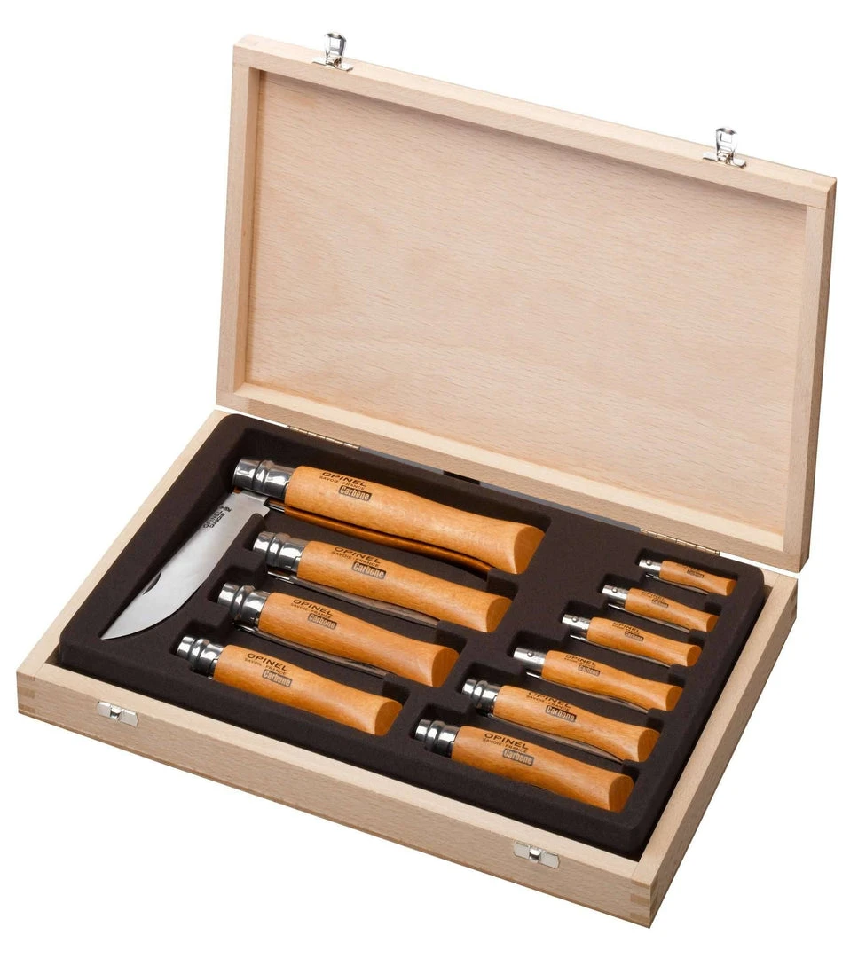 Opinel Carbon Steel Collector Case (10 Pcs) 3 Opinel Carbon Steel Collector Case (10 Pcs)