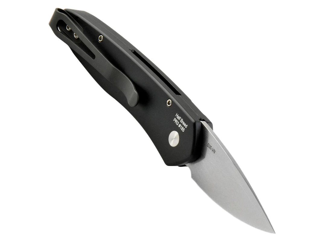 PROTECH KNIVES Pro-Tech Half Breed Auto 3605 Black Handle Stonewash BLade All Knife Brands 4 PROTECH KNIVES Pro-Tech Half Breed Auto 3605 Black Handle Stonewash BLade All Knife Brands