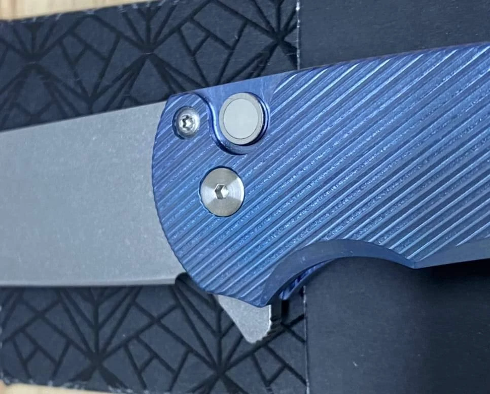 PROTECH KNIVES Pro-Tech Malibu 5241 Blue Titanium Custom Reverse Tanto Flipper 7 PROTECH KNIVES Pro-Tech Malibu 5241 Blue Titanium Custom Reverse Tanto Flipper