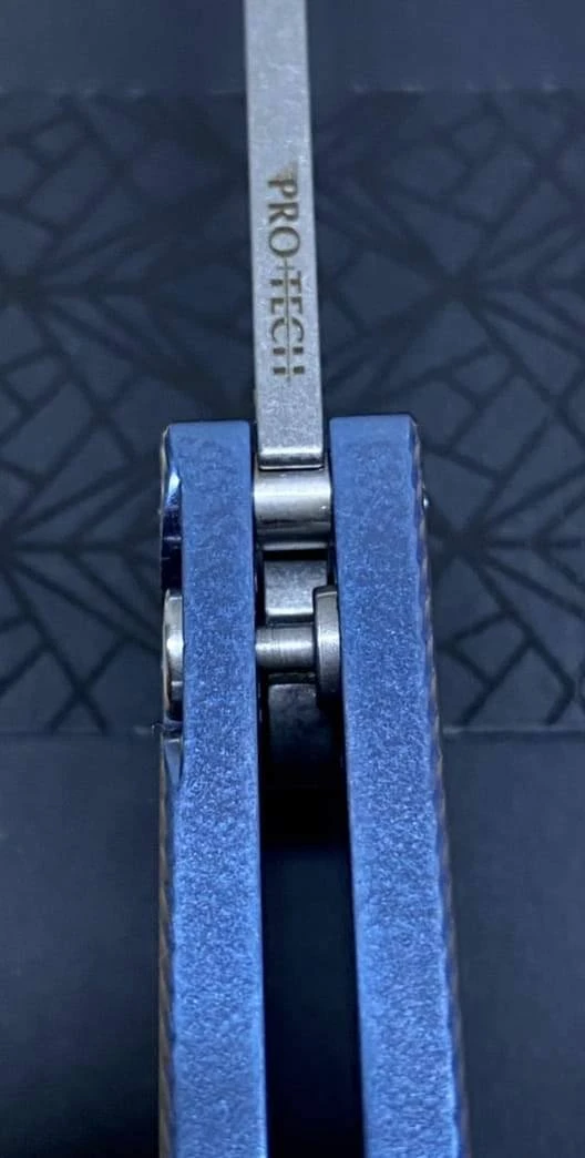 PROTECH KNIVES Pro-Tech Malibu 5241 Blue Titanium Custom Reverse Tanto Flipper 8 PROTECH KNIVES Pro-Tech Malibu 5241 Blue Titanium Custom Reverse Tanto Flipper