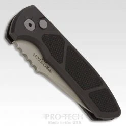 PROTECH KNIVES All Knife Brands ProTech Les George SBR Stonewashed Blade Knurled LG405
