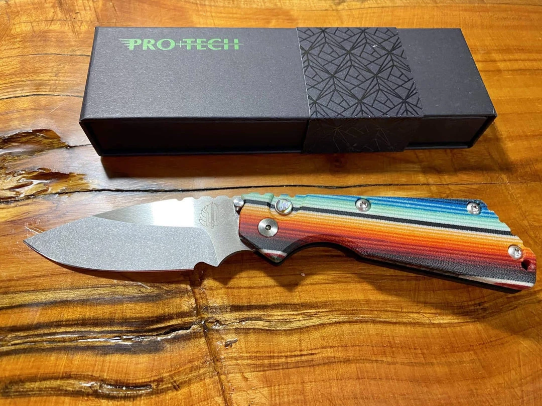 PROTECH KNIVES Protech Strider Custom SnG Auto Micarta Handle (Rare) 4 PROTECH KNIVES Protech Strider Custom SnG Auto Micarta Handle (Rare)