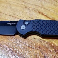 PROTECH KNIVES Protech USA Tactical Response Auto Knife (3.5" Black Plain) TR-3 X1 D2 All Knife Brands