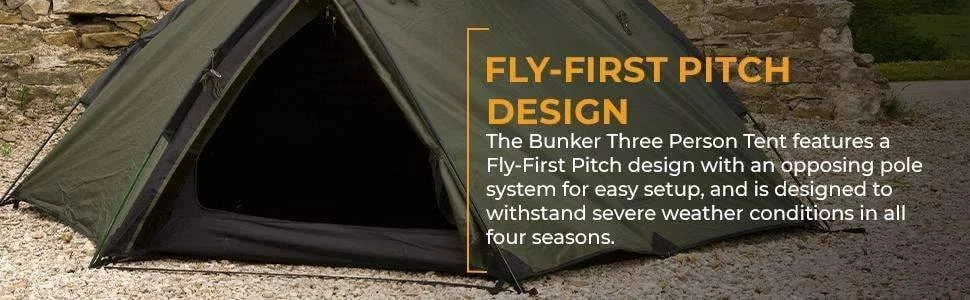 Snugpak Bunker 3 Person Tent / Tactical Shelter (Olive) Tents & Shelters 5 Snugpak Bunker 3 Person Tent / Tactical Shelter (Olive) Tents & Shelters