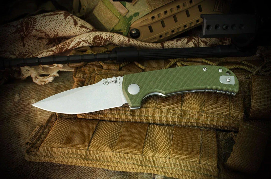 SPARTAN BLADES Spartan Field Grade Les George Astor SFBL8CR Folding Knife 3.625" CTS-XHP OD 7 SPARTAN BLADES Spartan Field Grade Les George Astor SFBL8CR Folding Knife 3.625" CTS-XHP OD