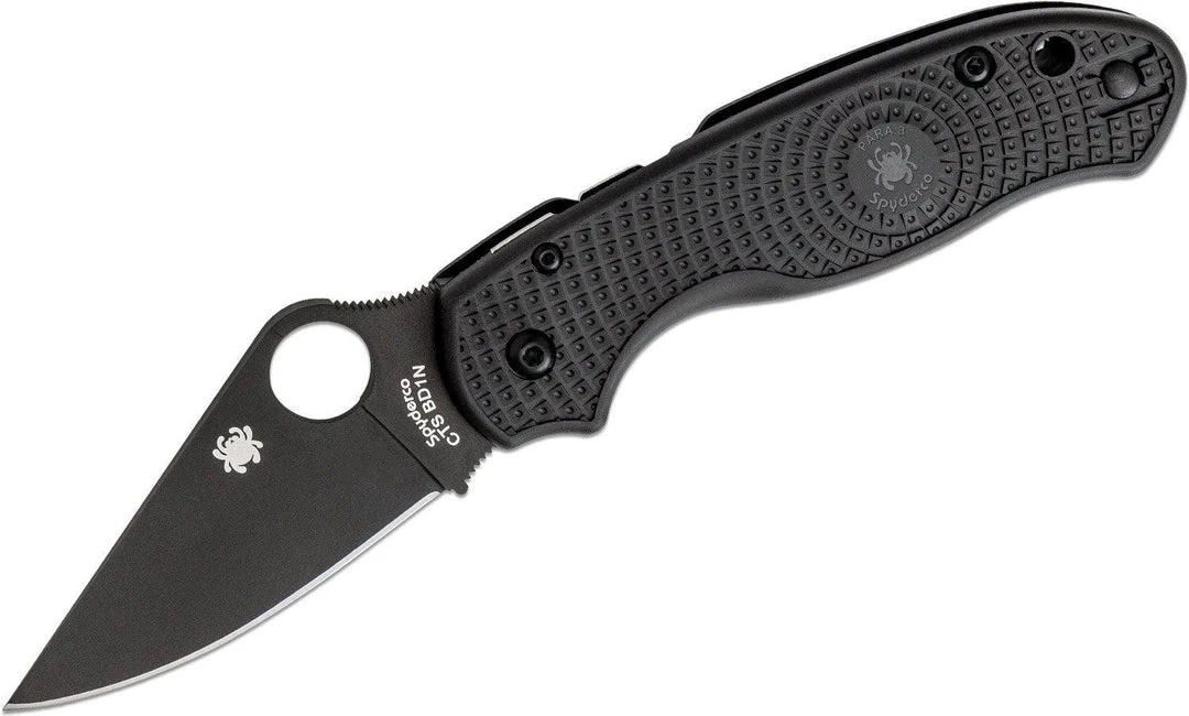 Spyderco Knives Spyderco C223PBBK Para 3 Lightweight Folding Knife 2.92" 3 Spyderco Knives Spyderco C223PBBK Para 3 Lightweight Folding Knife 2.92"