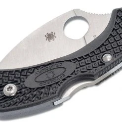 Spyderco Dragonfly 2 Wharncliffe Knife 2.28" Satin Plain Blade, Black Handles