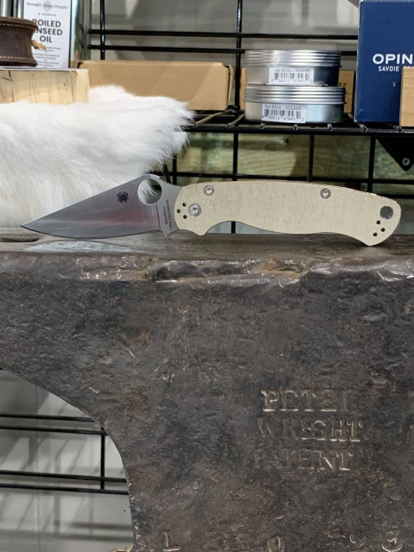 Spyderco Paramilitary 2 C81MPCW2 Folding Knife 3.47" CruWear Canvas Micarta Spyderco Knives 7 Spyderco Paramilitary 2 C81MPCW2 Folding Knife 3.47" CruWear Canvas Micarta Spyderco Knives