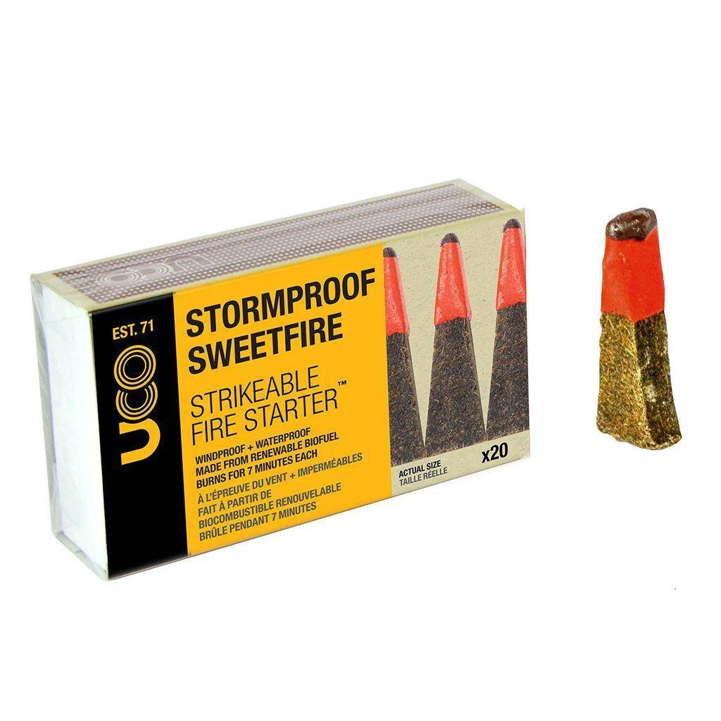 UCO Fire Starters Stormproof Sweetfire Firestarter 20 Pack MT-SM-SFP 3 UCO Fire Starters Stormproof Sweetfire Firestarter 20 Pack MT-SM-SFP