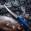 TOOR KNIVES Toor Avalon Fillet Knife 6" CPM-154 Stonewashed Fillet, Leviathan Blue G10 Handles