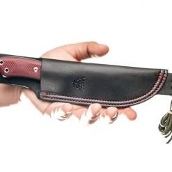 TOPS KNIVES All Knife Brands TOPS CPCKFE-01 Camp Creek Fire Edition Tumbled S35VN Red Black G10 Fixed Blade