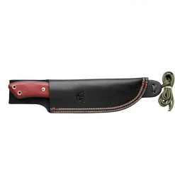 TOPS KNIVES All Knife Brands TOPS CPCKFE-01 Camp Creek Fire Edition Tumbled S35VN Red Black G10 Fixed Blade