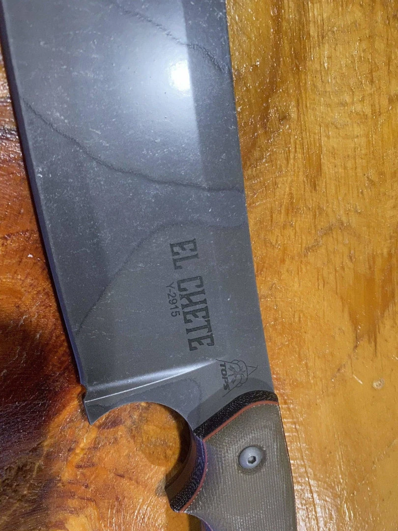 TOPS Knives El Chete With Camo Finish Blade 4 TOPS Knives El Chete With Camo Finish Blade