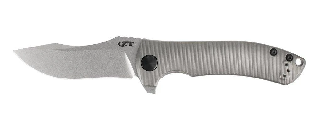 Zero Tolerance Les George 0920 Flipper 3.9" CPM-20CV Stonewashed Blade, 3D Machined Titanium Handles 3 Zero Tolerance Les George 0920 Flipper 3.9" CPM-20CV Stonewashed Blade, 3D Machined Titanium Handles